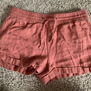 Linen drawstring shorts